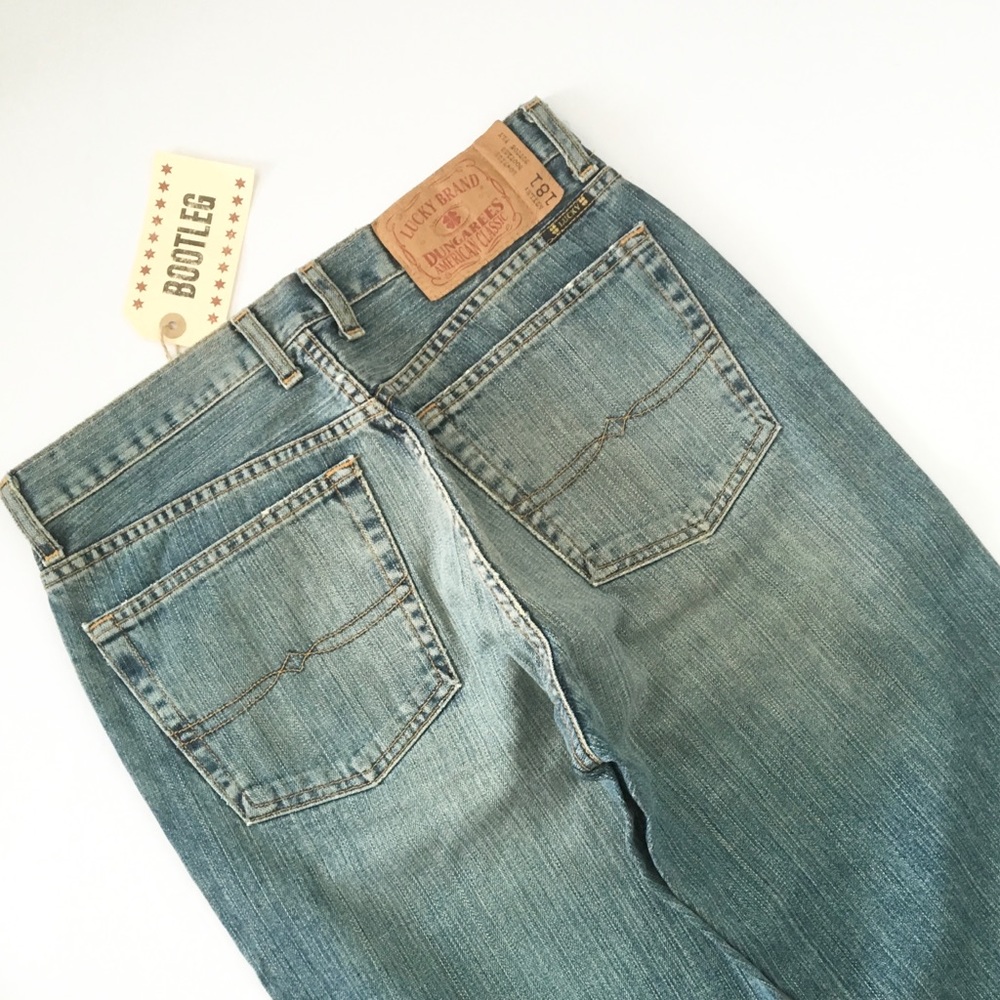 new โฎ๏ธ๏ธ OG Lucky Jeans #181 โฎ๏ธ๏ธ Bootleg Button Fly - Picture 5 of 13